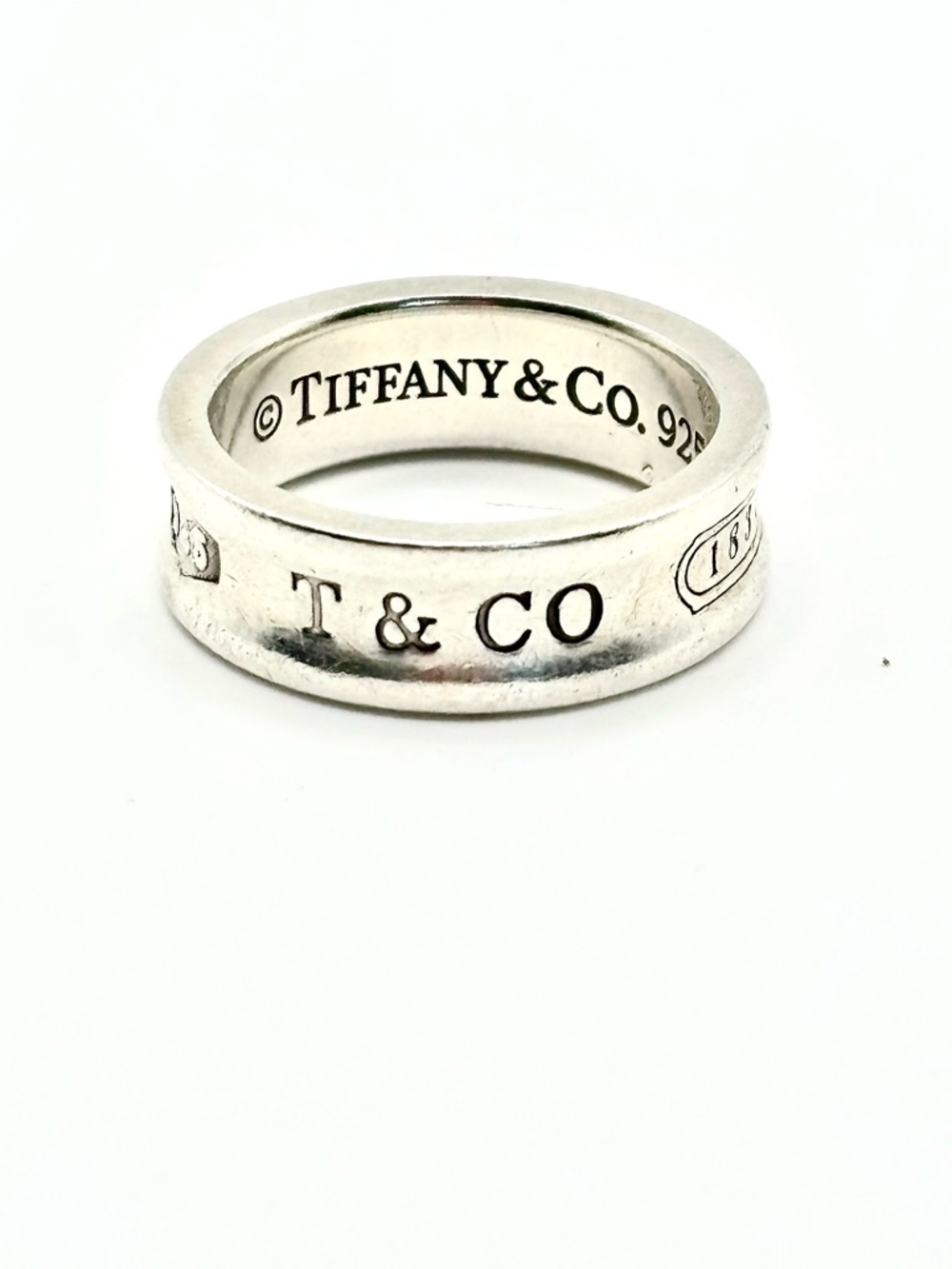 Tiffany & Co. Silver T & Co. Engraved Band Ring